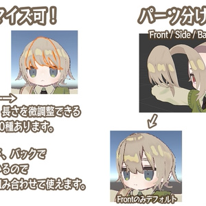やわらかウルフカット【髪型/キプフェル用/まめひなた対応/VRChat想定】 缩略图 4
