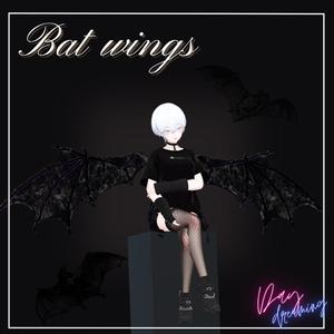 The model of the bat wings follows the arms.