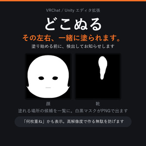 【VRChat】その左右、一緒に塗られます！重なりを解くUVマスク候補ツール「どこぬる」