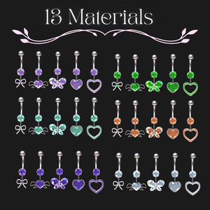 【VRChat想定】13色 へそピアス◇Belly Piercings 缩略图 4