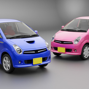 【3Dモデル】K2（2000年代の軽自動車）