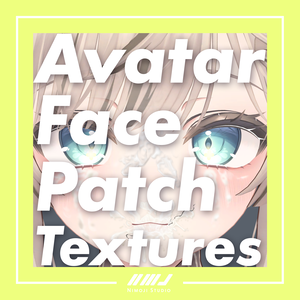 【VRC向け顔テクスチャ】顔パッチテクスチャ (Cum / Hair 9 種・メニュー切替) Avatar Face Patch Textures【アバターギミック付き】