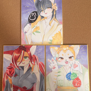 Bunnimals 손으로 그린 ​​일러스트 원화