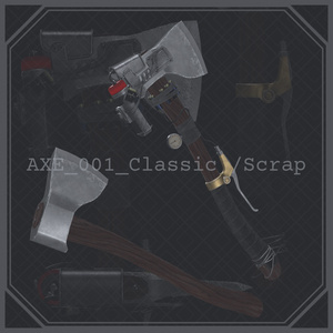 【VRChat想定】AXE_001_Classic /Scrap（2種セット / lilToon質感設定済）