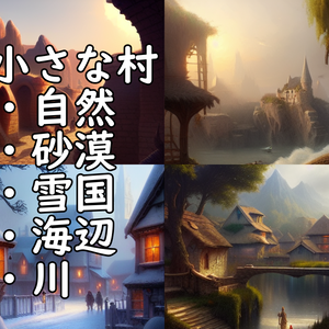 背景素材　小さな村