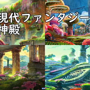 イラスト素材／背景素材　現代ファンタジー神殿