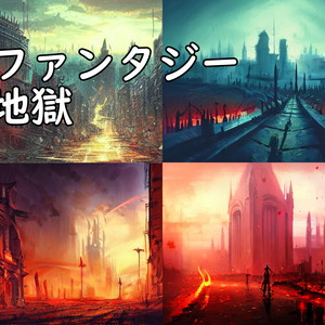 イラスト素材／背景素材　ファンタジー地獄