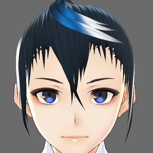 [VROID] Gradient blue hair preset with bone