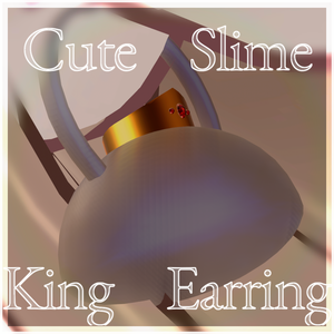 【MA対応】ギミック付き｜　　かわいい王様のスライム！　スライムイヤリング！　Cute Slime King Earring 