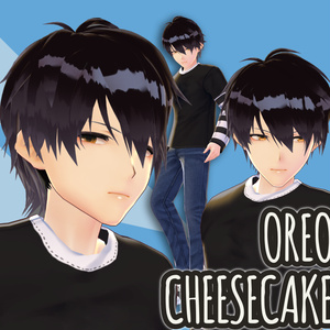 【VROID】男性用髪型のプリセット1895 | Oreo Cheesecake (Men hair preset 1895) | Vroid Studio Official & Beta OK