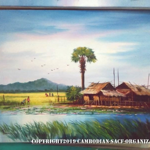 カンボジア油絵画像