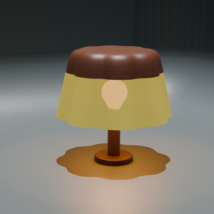 プリン 型デスクライト 3D Blender 