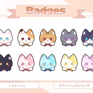 【Twitch Badges】10 Cat Digital Sub Badges for Twitch✨