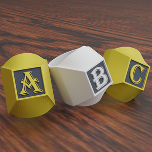 【VRChat想定】ABC.Ring【3Dモデル】