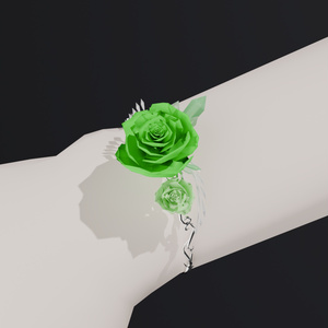 [VRC]薔薇と鉱石のブレスレットver1_6色[3D] 缩略图 6