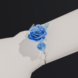 [VRC]薔薇と鉱石のブレスレットver1_6色[3D] 缩略图 4