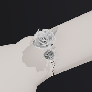 [VRC]薔薇と鉱石のブレスレットver2_6色[3D] 缩略图 5