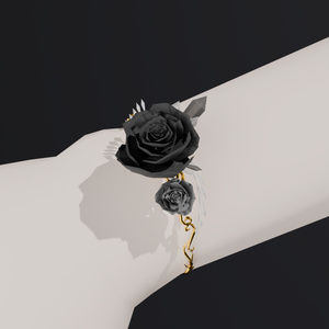 [VRC]薔薇と鉱石のブレスレットver2_6色[3D] 缩略图 6