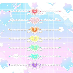 一週間無料【動く】ハートビジュ―ちるプレート【7色】