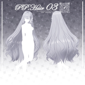 【5アバター対応】 P♡P.Hair 03 【VRChat用ヘアモデル】 缩略图 3