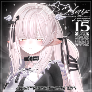 【9アバター対応】 𝐏♡𝐏.𝐇𝐚𝐢𝐫 𝟏𝟓 【VRChat用ヘアモデル】