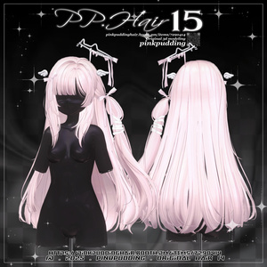 【9アバター対応】 𝐏♡𝐏.𝐇𝐚𝐢𝐫 𝟏𝟓 【VRChat用ヘアモデル】 缩略图 3