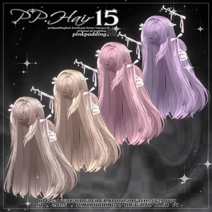 【9アバター対応】 𝐏♡𝐏.𝐇𝐚𝐢𝐫 𝟏𝟓 【VRChat用ヘアモデル】 缩略图 8