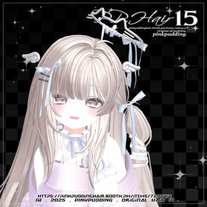【9アバター対応】 𝐏♡𝐏.𝐇𝐚𝐢𝐫 𝟏𝟓 【VRChat用ヘアモデル】 缩略图 13