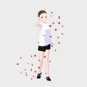 vroid tumbling rose petals [free]