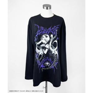 知るかバカうどん先生 Tシャツ 知るかバカうどん】ロンT BK 見下ろし（Lサイズ） / vvstore