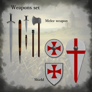 ～The Chosen Warriors～　12th Knight Armor and Weaponry SET [男性アバター+　6アバター対応] 缩略图 4