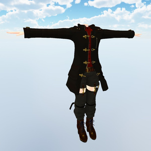 【CC0】コート＋素体【3Dモデル】