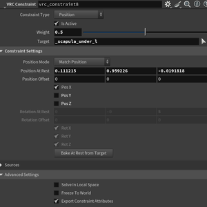 Houdini VRC Constraint