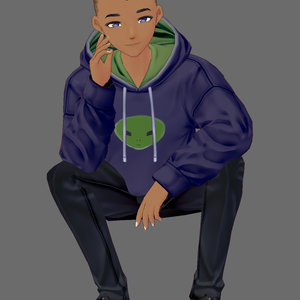Male with mini dreads and undercut