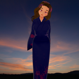 Midnight Blossom Kimono