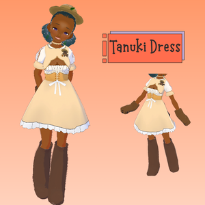 Tanuki Dress with low twin space buns