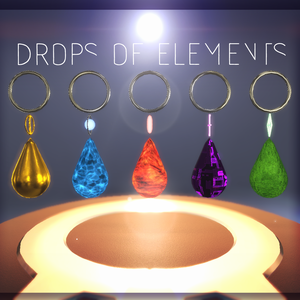 【MA対応】Drops of Elements V1.0（VRC用アクセサリー/ピアス/イヤリング）