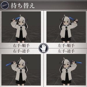 【MA対応】回せるナイフ/SpinningKnife V1.2（VRC用小道具/武器/ギミック） 缩略图 6