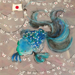 まなざし（アクリル絵の具イラスト原画） - zarazara space - BOOTH