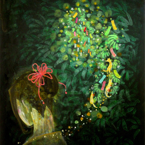 まなざし（アクリル絵の具イラスト原画） - zarazara space - BOOTH