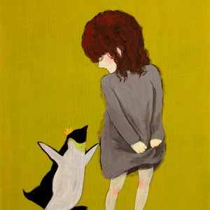 まなざし（アクリル絵の具イラスト原画） - zarazara space - BOOTH