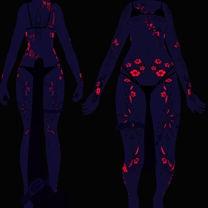 Moonlit Petal Rite ( 月下花儀 )/ tattoo ( タトゥー ) / 4k Textures 缩略图 5