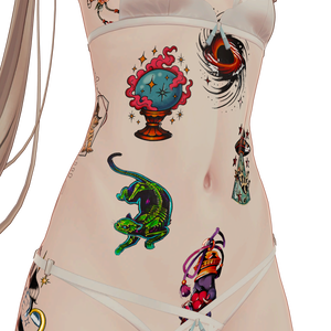 OldSchool Stickers Tattoo I ( オールドスクール・ステッカー・タトゥー I )/ tattoo ( タトゥー ) / 4k Textures 