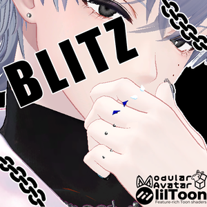 【MA設定済み】フィンガーピアス”BLITZ”【19アバター対応】