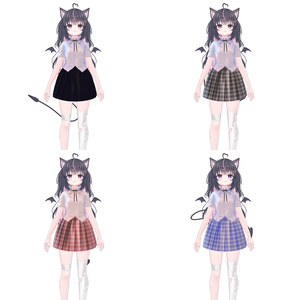 マヌカ、みるくらて＆しゅがーらて用の夏服（半袖ブラウス、リボン、プリーツスカート4色入り） 缩略图 5