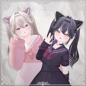【15アバター対応】Cat Maid Twintall（Hair） 缩略图 12