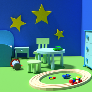 【３Dモデル】子供部屋セット