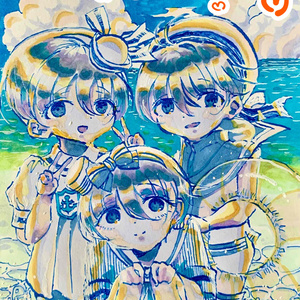 Original drawing [Boy] "Boys' Summer Vacation"