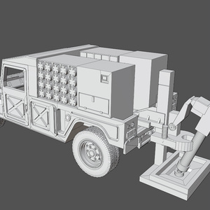 1/144 高機動車(自走120mm迫撃砲) 3Dプリント用フリー素材