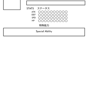 Minimalist Character Sheet Template (JP/EN)